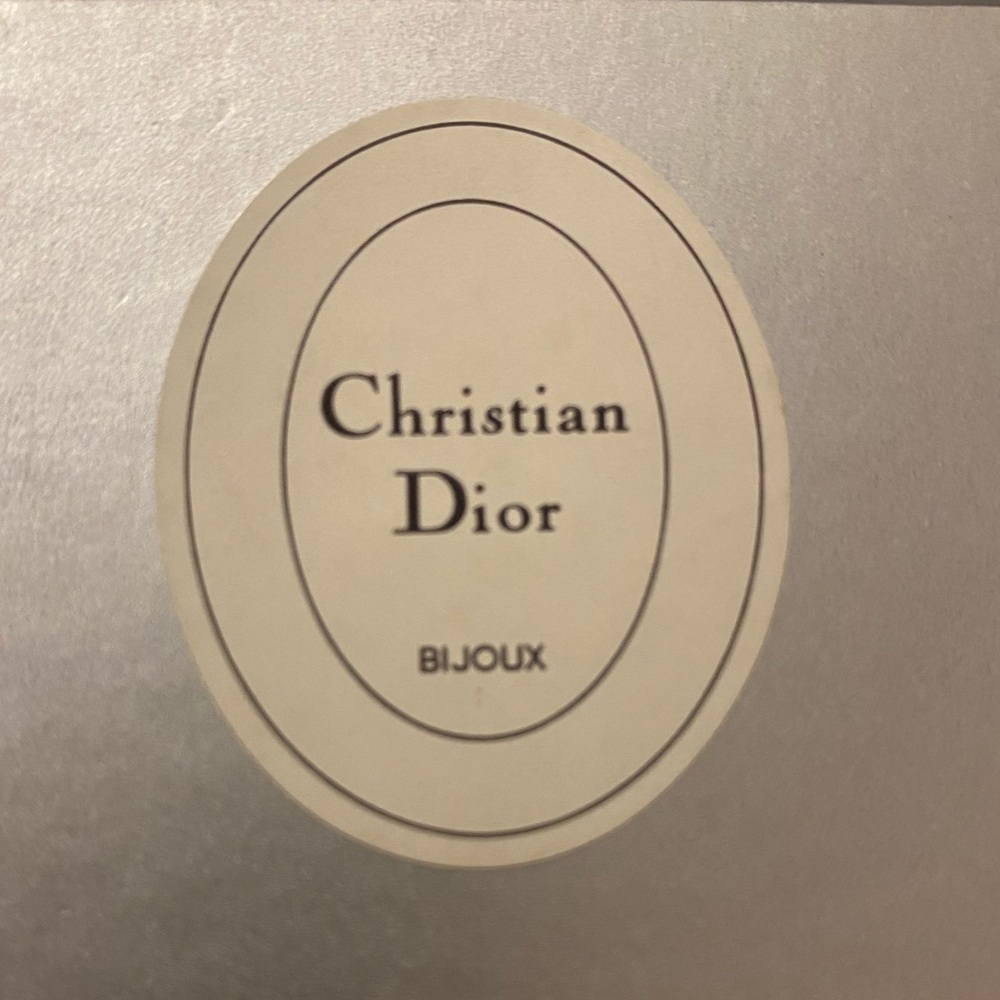 NWT Vintage CHRISTIAN DIOR Bijoux Gold Doubled Charm Diamond Bracelet